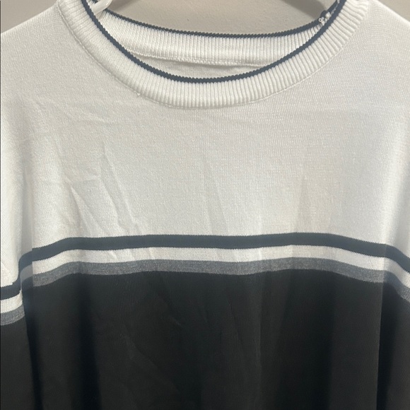 Classic Black and White Men's Sweatshirt - Picture 2 of 7